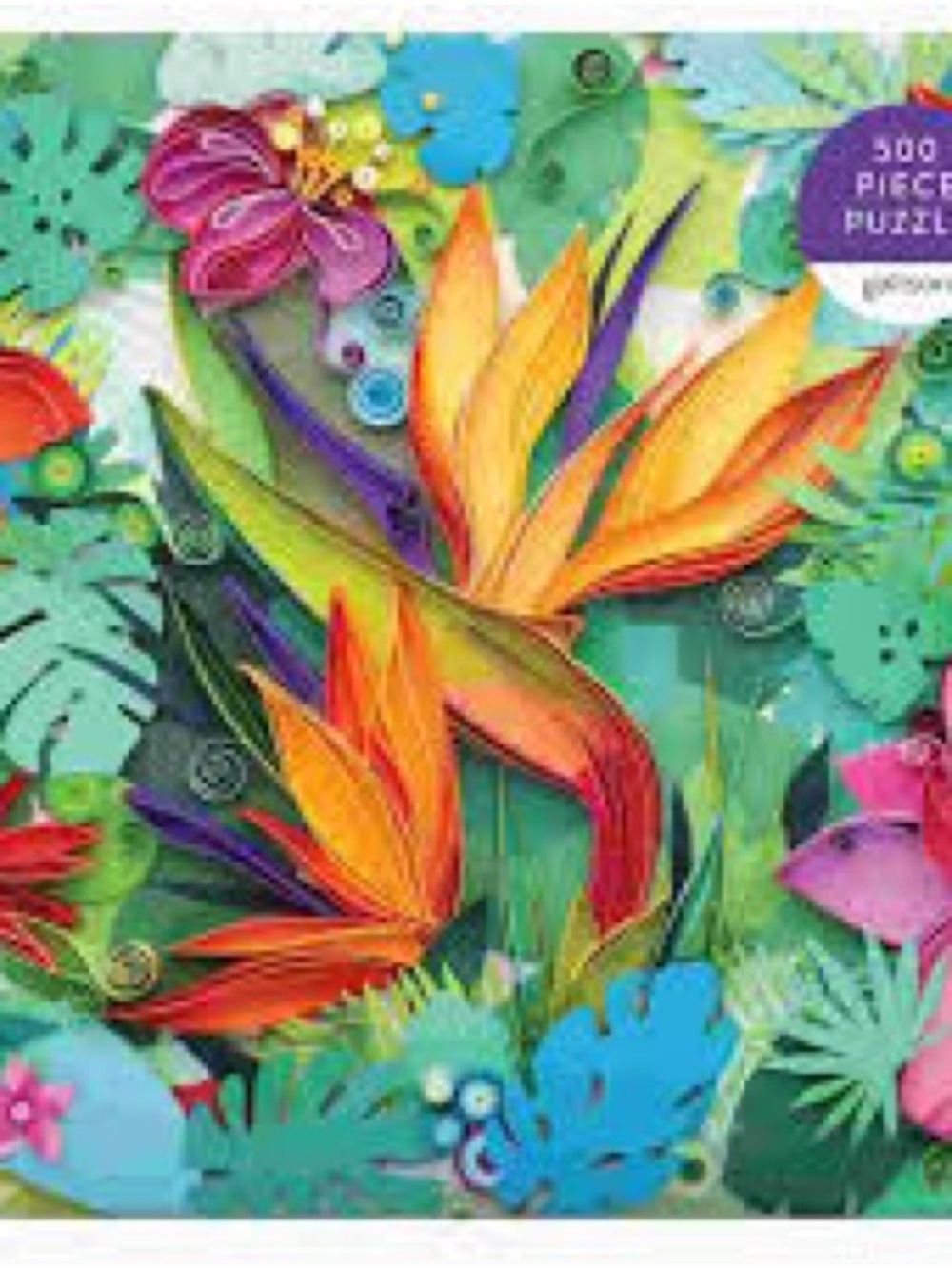 Tropical Bird of Paradise Puzzle - Vibrant Floral Art 500 piece